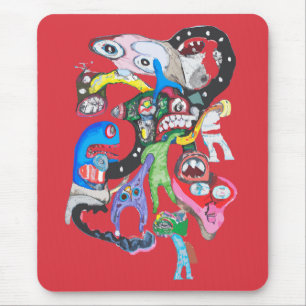 Monster-Collage Mousepad