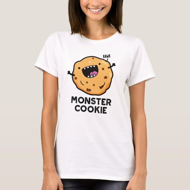 Monster Cookie Funny Food Puff T-Shirt (Vorderseite)