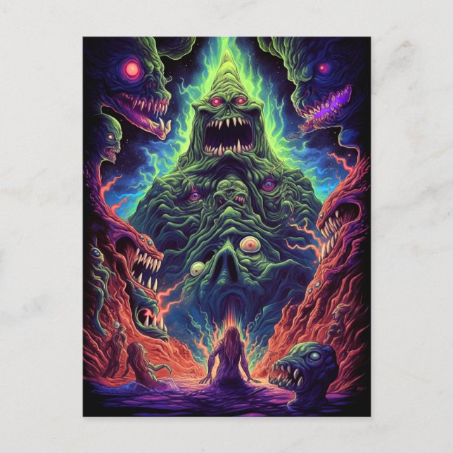 Monster Creative Horror Art Postkarte (Vorderseite)