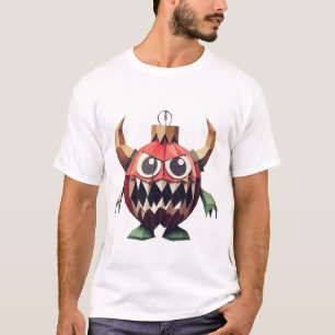 Monster-Dämon-Ornament gruselige Weihnachtskunst T-Shirt