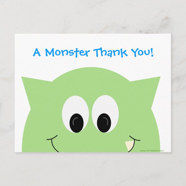 Monster Danke, Postcard Postkarte (Vorderseite)