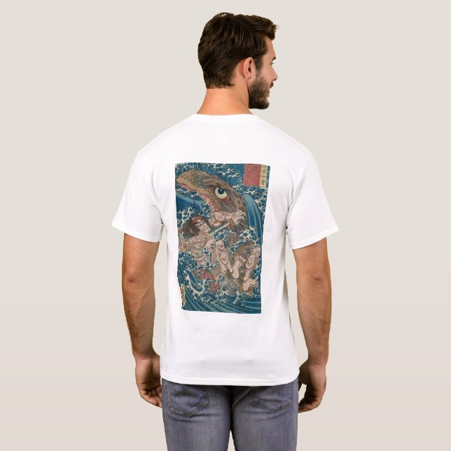 Monster der Edo-Zeit des tiefen T - Shirt (Schwarz voll)