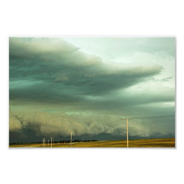Monster des grünen Himmels bei Assiniboia SK Fotodruck (Vorne)