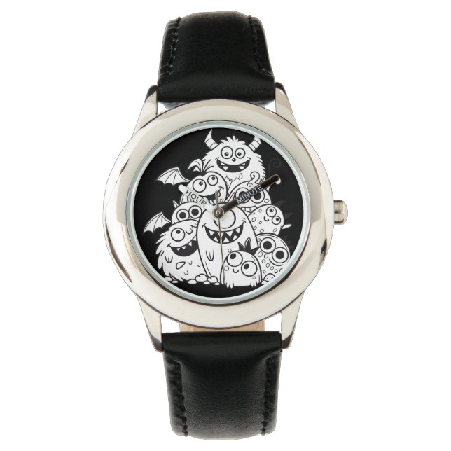 Monster des niedlichen Cartoon Armbanduhr (Vorderseite)