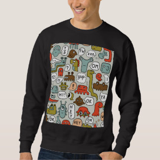 Monster des niedlichen Cartoon: Nahtloser Hintergr Sweatshirt