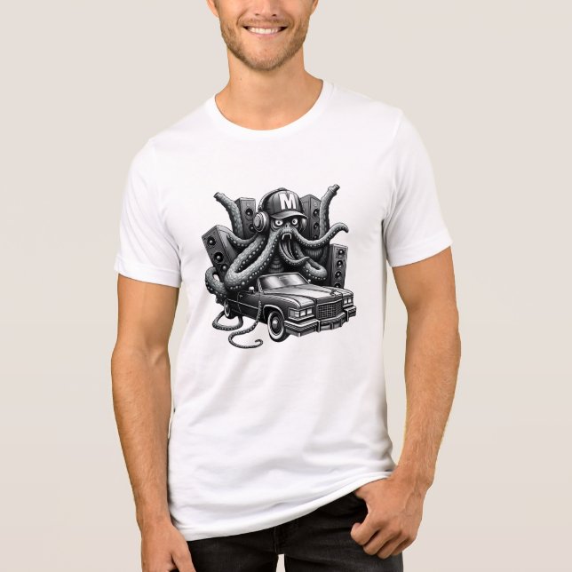 Monster Drive Horror Car Tri-Blend Shirt (Vorderseite)