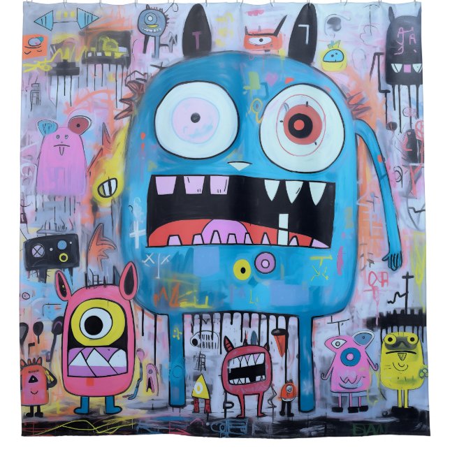 Monster-Duschvorhang Duschvorhang (Vorderseite)