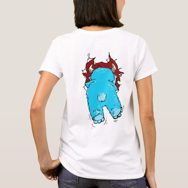 Monster Escape doppelseitig T-Shirt (Rückseite)
