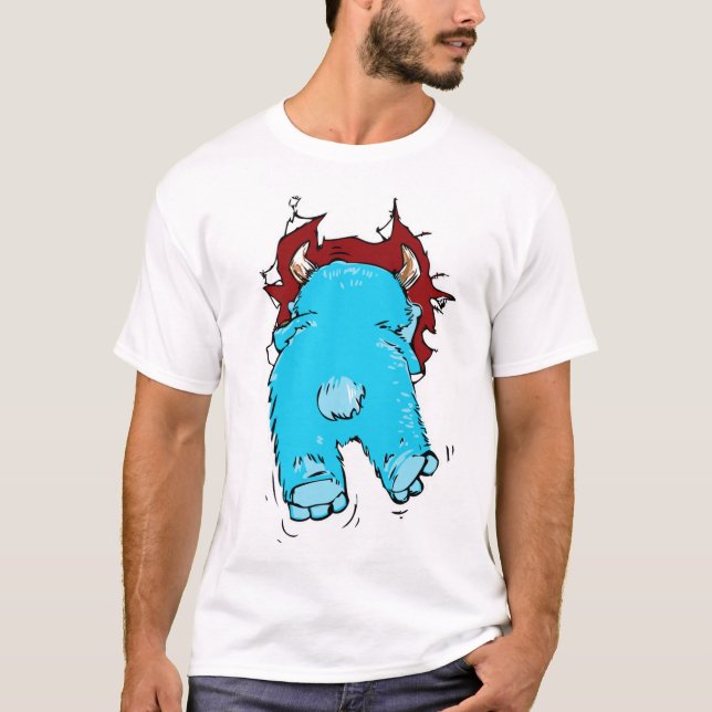 Monster Escape Doppelseitiges Printhemd T-Shirt (Vorderseite)
