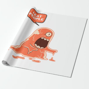 Monster essen Menschen Geschenkpapier