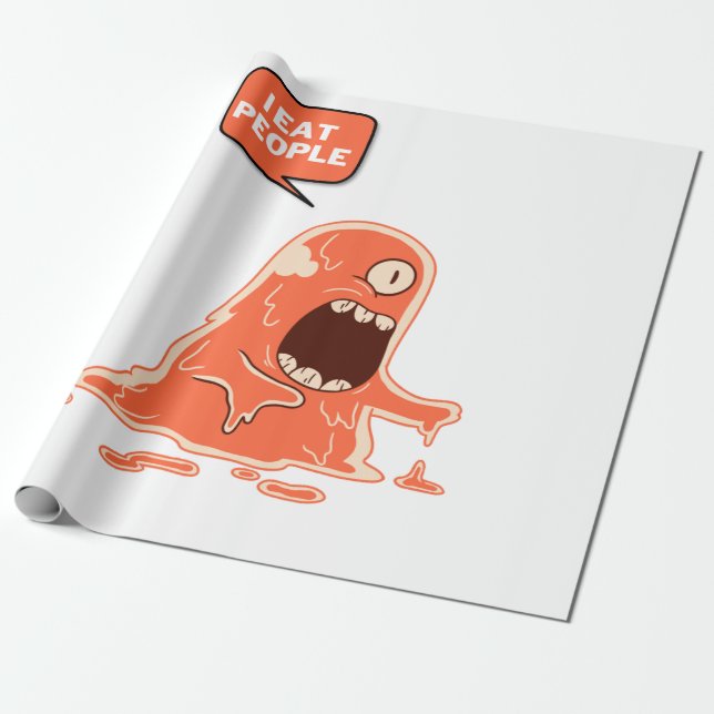 Monster essen Menschen Geschenkpapier (Ungerollt)