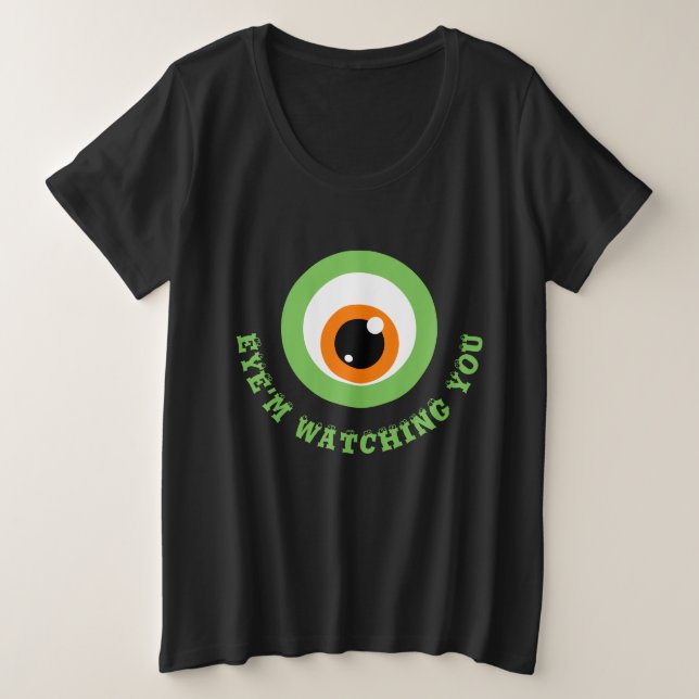 Monster Eye Pun Plus Taille T-Shirt (Design devant)