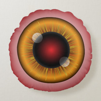 Monster Eyeballs Rundes Kissen