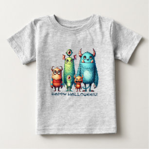 Monster Familie - Glückliches Halloween! Baby T-shirt