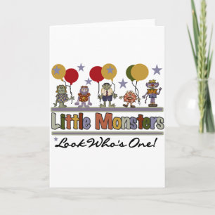 Monster First Birthday T shirts and Gifts Karte