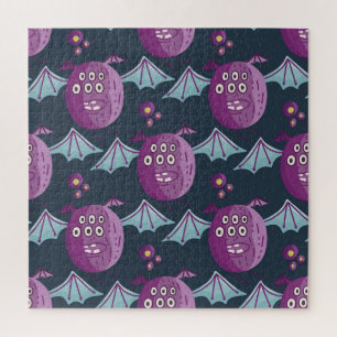 Monster-Fledermäuse: Niedlicher Cartoon Vintag