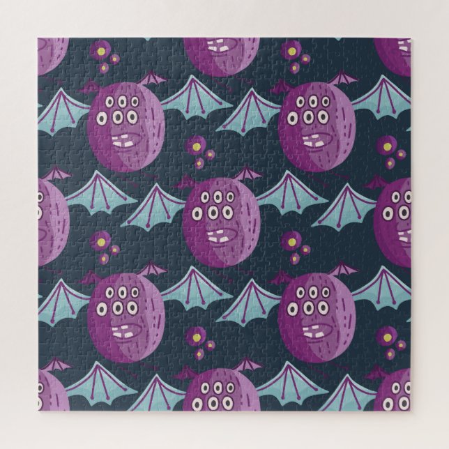 Monster-Fledermäuse: Niedlicher Cartoon Vintag (Vertikal)