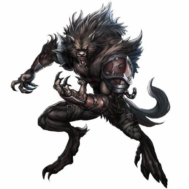 Monster-Foto-Skulptur - Werewolf Freistehende Fotoskulptur (Vorne)