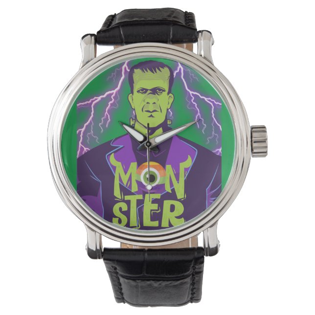 Monster Frankenstein Armbanduhr (Vorderseite)