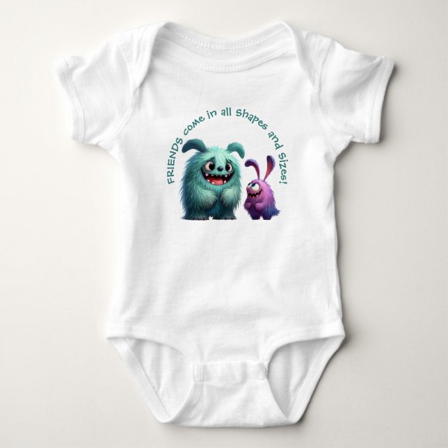 Monster Friends: Suzi & Bob Baby Strampler (Vorderseite)