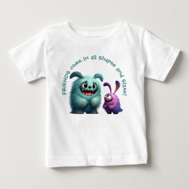 Monster Friends: Suzi & Bob Baby T-shirt (Vorderseite)
