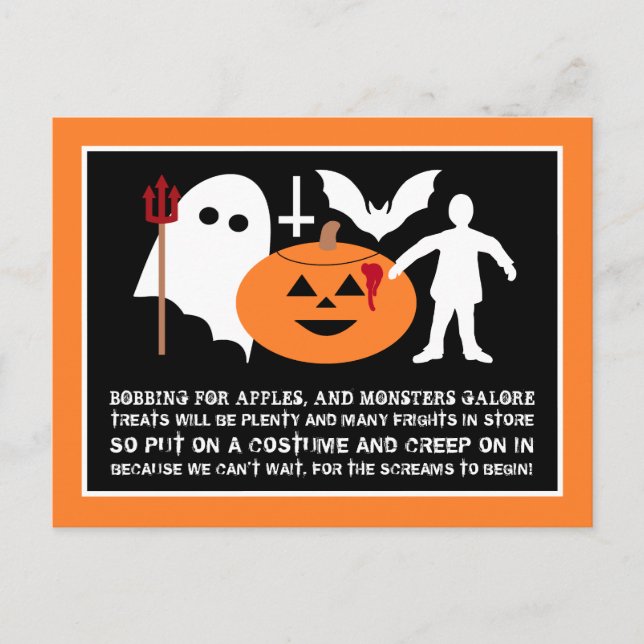 Monster Gang, Halloween-Party Einladung (Vorderseite)
