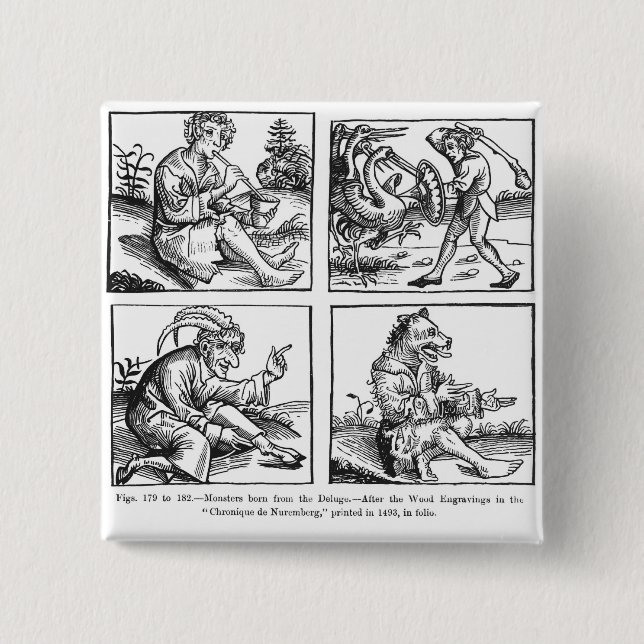 Monster geboren von der Überschwemmung Button (Vorderseite)