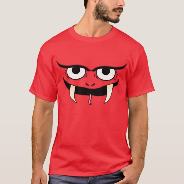 Monster-Gesicht T-Shirt (Vorderseite)