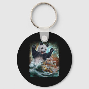 Monster Giant Panda als Kraken ein Kriegsschiff an Schlüsselanhänger