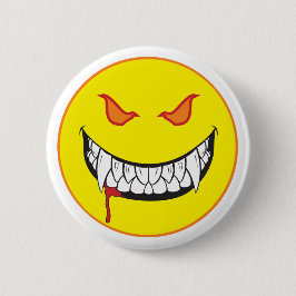 Monster Grin Happy Face Button