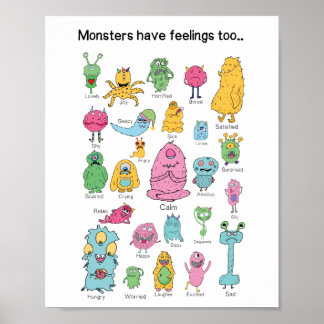 Monster haben Gefühl Poster