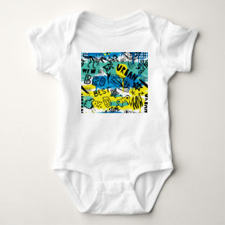 Monster Hand Drawing Kids Pattern Baby Strampler