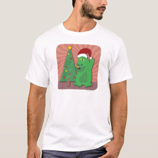 Monster Holiday Funny Crews Weihnachtsmotto T-Shirt (Vorderseite)
