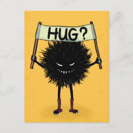Monster Hug Funny Evil Charakter Postkarte