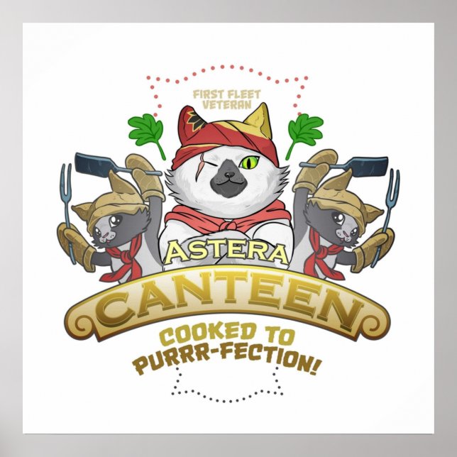 Monster Hunter Palico Cat Meowskular Koch Poster (Vorne)