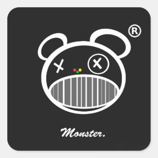 Monster Icon autocollant noir
