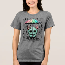 Monster im Regen Tri-Blend Shirt
