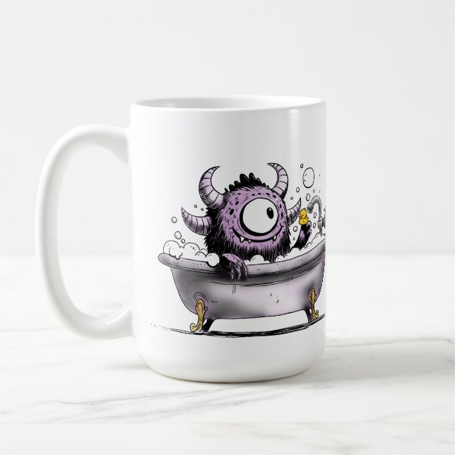 Monster in der Blase Bath Kaffeetasse (Links)