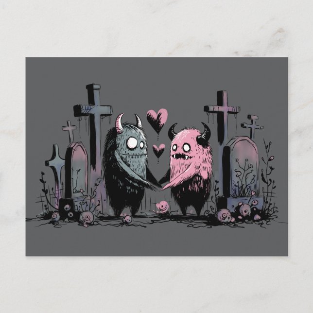 Monster in der Liebe Postkarte (Vorderseite)
