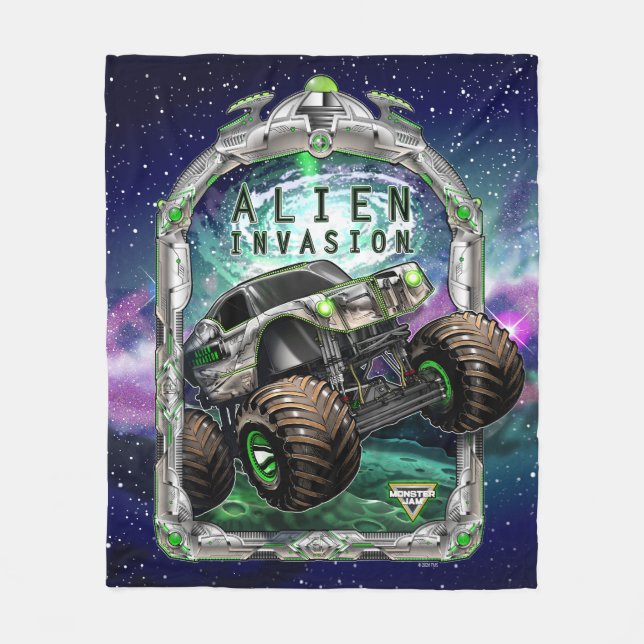 Monster Jam Alien Invasion Fleecedecke (Vorderseite)