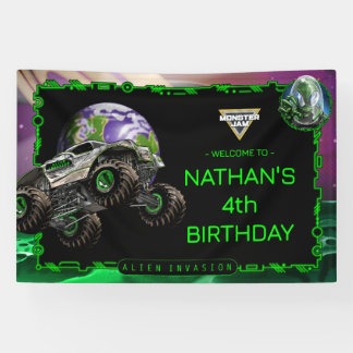 Monster Jam - Alien Invasion Geburtstag Banner