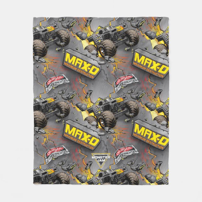 Monster Jam Max-D Fleecedecke (Vorderseite)