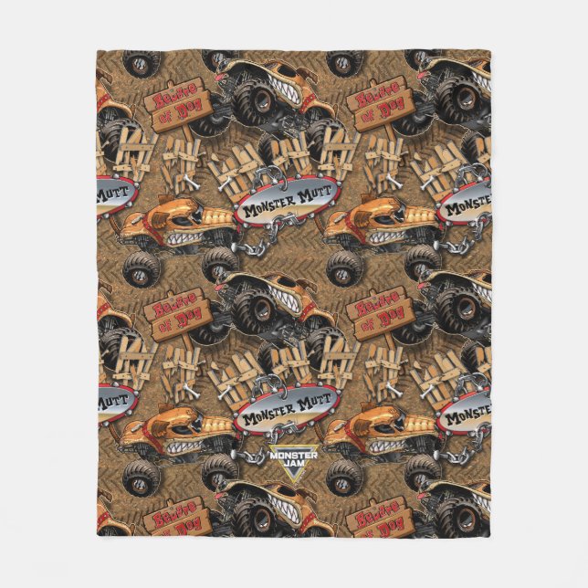 Monster Jam Monster Mutt Dalmatiner Fleecedecke (Vorderseite)