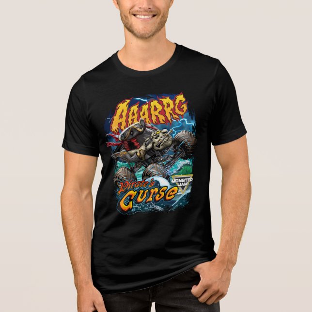Monster Jam Pirate's Curse Tri-Blend Shirt (Vorderseite)