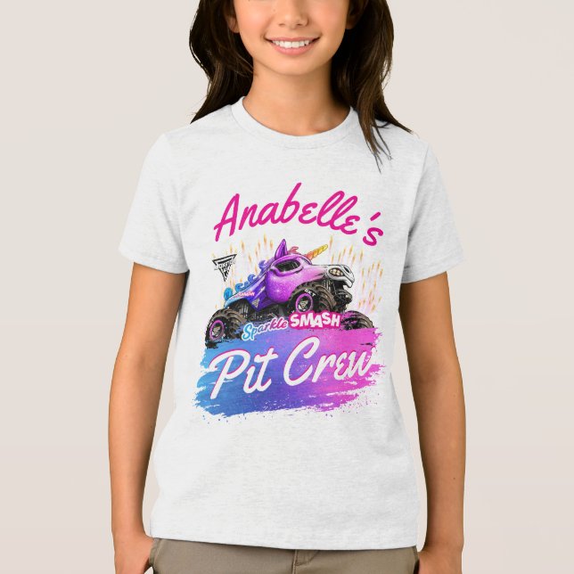 Monster Jam - Sparkle Smash Pit Crew Tri-Blend Shirt (Vorderseite)
