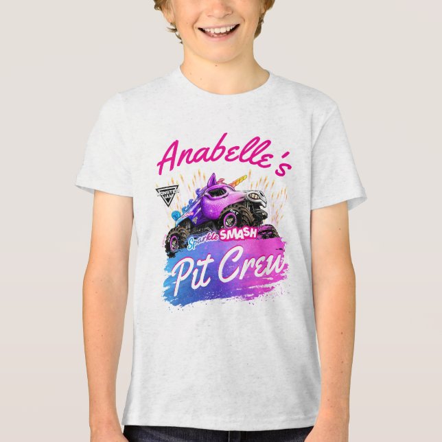 Monster Jam - Sparkle Smash Pit Crew Tri-Blend Shirt (Vorderseite)
