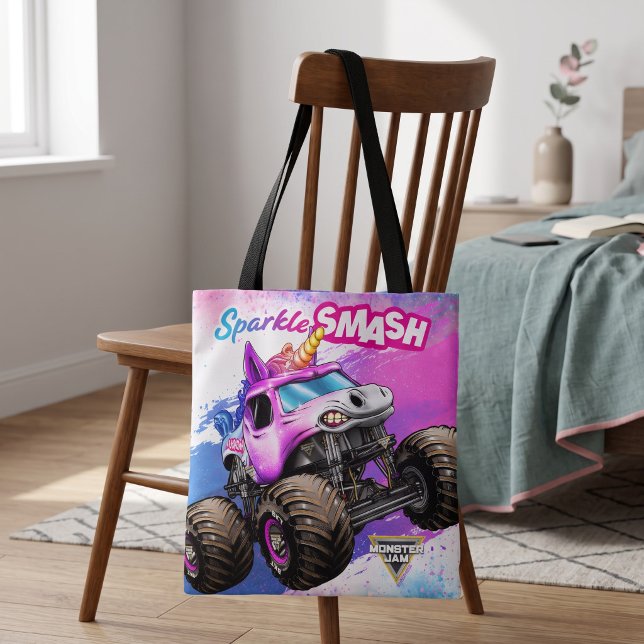 Monster Jam Sparkle Smash Tasche (Simulated tote bag on chair)