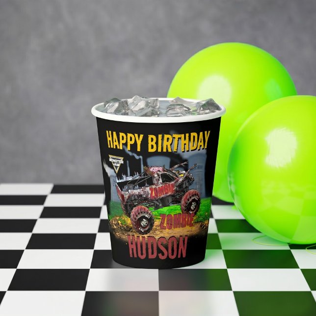 Monster Jam - Zombie Geburtstag Pappbecher (Simulated cup on table)