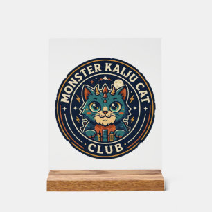Monster Kaiju Katze Katze Grafik T-Shirt Art - Mon Acrylschild