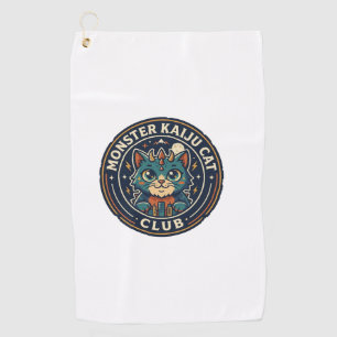 Monster Kaiju Katze Katze Grafik T-Shirt Kunst - M Golfhandtuch